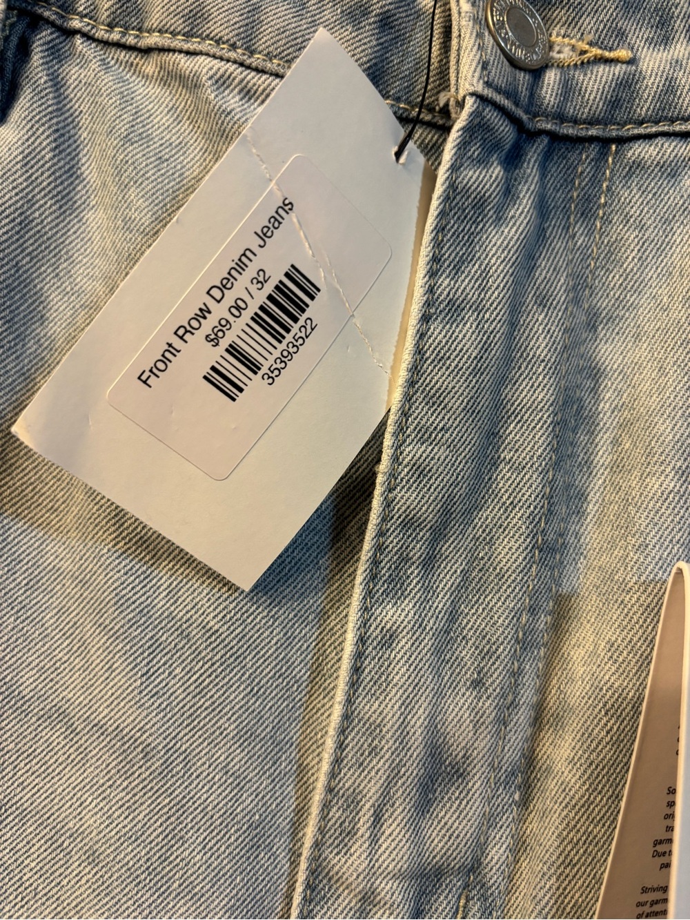 NWT Vervet Blue Leslie 90s Vintage Flare Jeans Size 32 Distressed Wide Leg - Picture 7 of 8